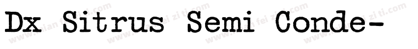 Dx Sitrus Semi Conde字体转换